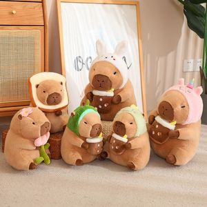 Capybara se transforme en pain Uncorn jouets en peluche beaux animaux de bande dessinée poupées en peluche cadeau de vacances décor à la maison canapé oreillers en peluche 240118