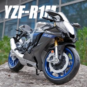 Auto 1:12 YAMAHA YZFR1M 60th Anniversary Motorcycle Model speelgoedvoertuigcollectie Autobike Shorkabsorber Off Road Autocycle Toys CAR