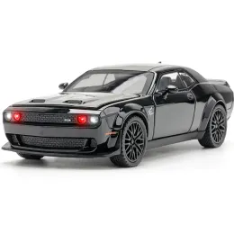 Auto 1:32 Dodge Challenger SRT CAR Ally Model Diecasts Metal Sports Car Model Simulation Sound Light Collection Boys Toy Gift