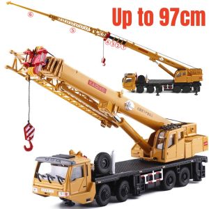 Auto 1/55 vrachtwagen Ladder Crane auto speelgoed voor kinderen 1:50 Diecast miniatuur voertuig Engineering Model Collection cadeau voor jongens