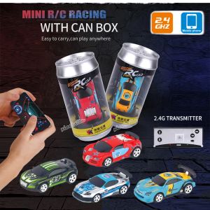 Auto 1:58 Remote Control Mini RC Car Battery Operated Racing Car PVC Cans Pack Machine Driftbuggy Bluetooth Radio Controlled Toy Kid