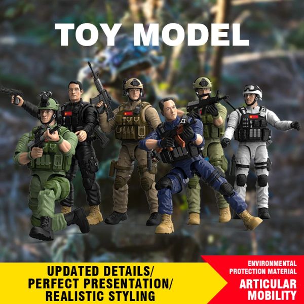 Car 1: 9 Soldier Model Toy 15 Joints Mothable Free Action Figure Arme Blind Box Decoration Boy Military War Pvc Doll's Gift's's Gift
