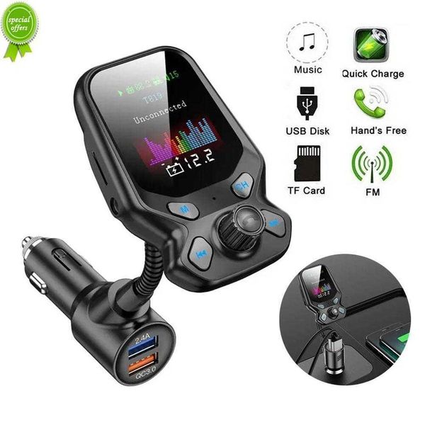 Voiture 1 pièces transmetteur FM sans fil Auto Bluetooth 5.0 récepteur transmetteur FM chargeur lecteur MP3 adaptateur Radio USB 2.4A Kit de chargeur