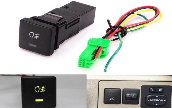 Interrupteur de bouton-poussoir de voiture 12V avec indicateur d'indicateur de fond LED pour les feux de brouillard, DRL, barre d'éclairage LED pour 7252665