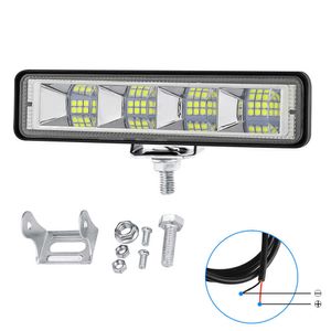 Voiture 2 pièces 12-60v 72w voiture travail lumière barre de Led 4x4 24 Led barre de lumière de travail tout-terrain Suv Atv tracteur bateau camions pelle Led Combo faisceau