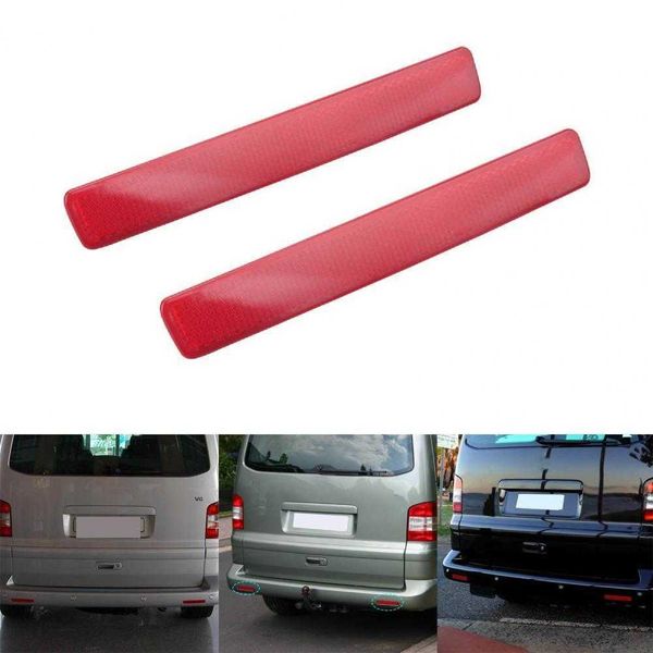 Reflector de parachoques trasero para coche, lámpara reflectora de parachoques roja modificada 7E0945105C 7E0945106C para T5 2003-2009, 2 uds.