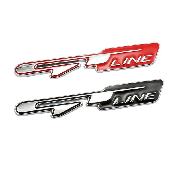 Car 3D Metal GT Line Logo décalage badge Emblem Stickers pour Kia K5 K3 Picanto Ceed Rio Forte Soul Seltos Sportage Sorento Stinger