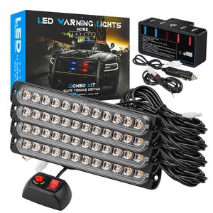 Auto 4 x 12 LED STROBE LICHT NOOD LICHTEN 12V Universele oppervlakte Mount Auto knipperen voor autolruck Motorfiets lichtbalk