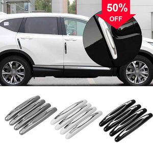 Auto 4 stuks Autodeur Anti-collision Strip Verdikte Autodeur Achteruitkijkspiegel Guard Stickers Protector Strip Auto Body Protection