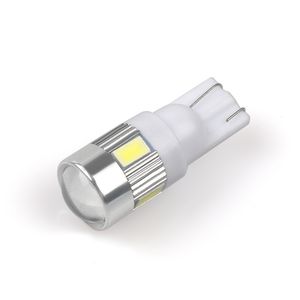 Auto 921 LED-gloeilampen T10 W5W 194 LED CAMPER LICHT VERVANGING 6SMD 5630 Gloeilamp met Lens Projector Kaartdeur Kenteken Back-uplichten