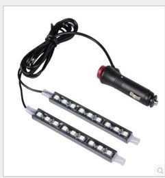 Auto 9LED waterdicht 2in1 monochrome sfeerlamp 12v auto-interieurzolen geluid ritme sfeerverlichting6859230