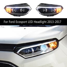 Auto Accessoires Voorlamp Dagrijverlichting Streamer Richtingaanwijzer Voor Ford Ecosport LED Koplamp Montage 13-17 DRL koplampen