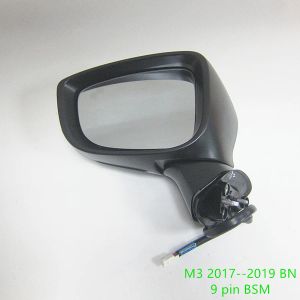 Accesorios de coche, conjunto de espejo de puerta de carrocería para Mazda 3 2017-2019 BN, calentador de BAPL-69-18Z, punto ciego plegable eléctrico BSM