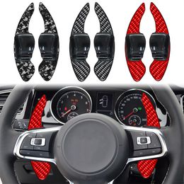 Accessoires de voiture en fibre de carbone Shiftdle de volant pour Volkswagen Golft 6 / GTI / Tiguan / VW Sharan / Talagon / Screocco / Seat / CC / Polo GTI
