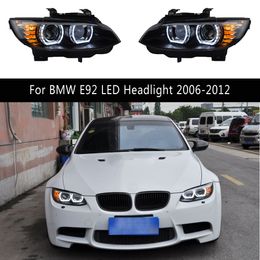 Accessoires de voiture feux de jour dynamique Streamer clignotant indicateur pour BMW E92 330I 335I phare LED assemblage 06-12