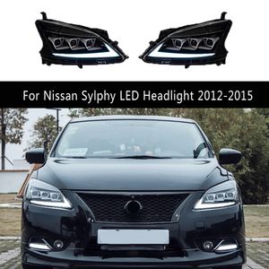 Auto Accessoires Dagrijverlichting Streamer Richtingaanwijzer Voor Nissan Sylphy Led Koplamp Montage 12-15 Auto-onderdelen Voorlamp