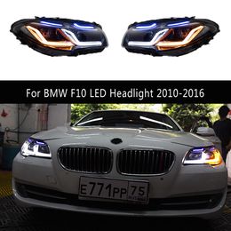 Auto Accessoires DRL Dagrijverlichting Streamer Richtingaanwijzer Voor BMW F10 520i 525i 530i 535i LED Koplamp Montage 10 -16 Auto-onderdelen