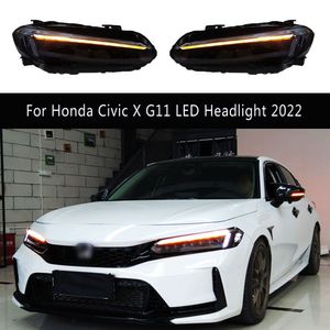 Auto Accessoires DRL Dagrijverlichting Streamer Richtingaanwijzer Voor Honda Civic X G11 LED Koplamp Montage 22 Auto-onderdelen