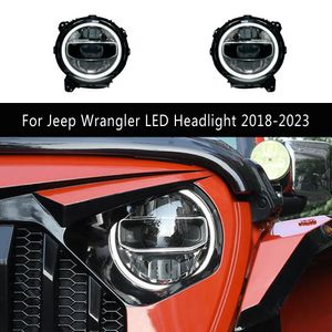 Accessoires de voiture DRL feux de jour Streamer clignotant indicateur pour Jeep Wrangler phare LED assemblage 18-23 lampe frontale