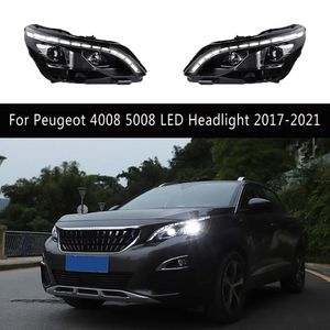 ACCESSOIRES DE VOITURES DRL Daytime Running Lights Streamer Turn Signal Front Lampe For Front pour Peugeot 4008 5008 LED phares 17-21