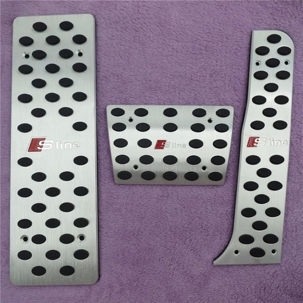 Accesorios de coche para Audi A4 B6 B7 B8 A5 A6 C5 C6 A7 A8 Q5 A3 Q3 TT en acelerador freno embrague reposapiés Pedal Pedales Stickers2215