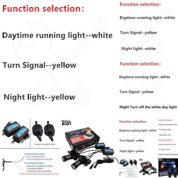Accessoires de voiture pour Subaru WRX STI 2015 2016 2017 2018 Daytime Running Light Turn Signal LED DRL Headlight Assistance nocturne
