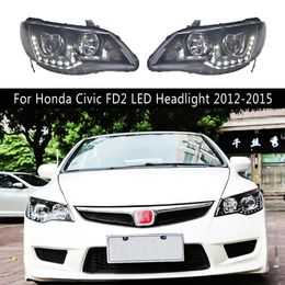 Accessoires de voiture lampe avant pour Honda Civic FD2 phare LED 12-15 Streamer clignotant indicateur DRL feux de jour