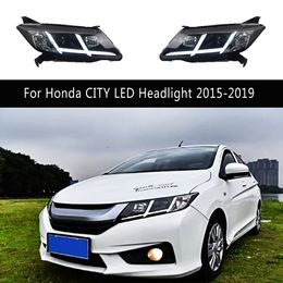 Accessoires de voiture lampe de tête pour Honda City LED phares 15-19 Drl Daytime Running Light Streater Turn Signal Indicator Beam