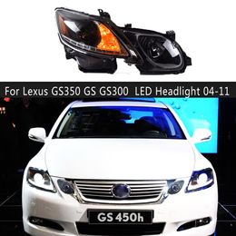 Accesorios de coche lámpara de cabeza para Lexus GS350 GS GS300 faro LED 04-11 luz de circulación diurna señal de giro tipo serpentina piezas de automóvil