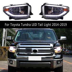 Accessoires de voiture lampe frontale pour Toyota Tundra feu arrière LED 14-19 feux de jour pièces d'auto lentille de projecteur oculaire d'angle de faisceau élevé