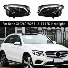 Auto Accessoires Koplamp DRL Dagrijverlichting Voor Benz GLC260 W253 GLC300 GLC 16-19 LED Koplamp Streamer richtingaanwijzer