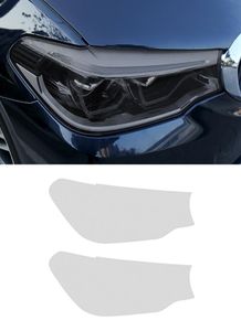Accessoires de voiture phare avant lampe Film protecteur couverture garniture autocollant décoration extérieure pour série 5 G30 2017-20208064339