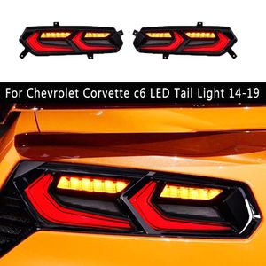 Accessoires de voiture feu arrière frein feux de stationnement arrière pour Chevrolet Corvette c6 ZR1 feu arrière LED 14-19 Streamer clignotant