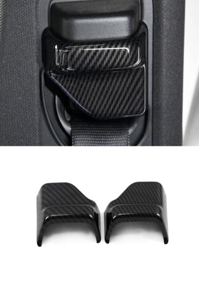 Accesorios de coche, embellecedor de cinturón de seguridad, pegatina, marco de cubierta, decoración Interior de carbono para MercedesBenz EClass W213 2016202082050815999644