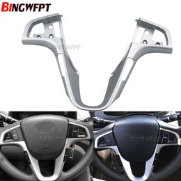 Accesorios para coche, marco de botón de volante, Control de música y volumen de Audio para Hyundai VERNA SOLARIS Bluetooth 2010-2015