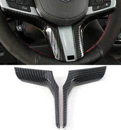 Accessoires de voiture Panneau de volant Cadre Cadre d'autocollant ABS ABS D￩coration int￩rieure en carbone pour BMW X3 G01 X4 G02 201820202577346269913