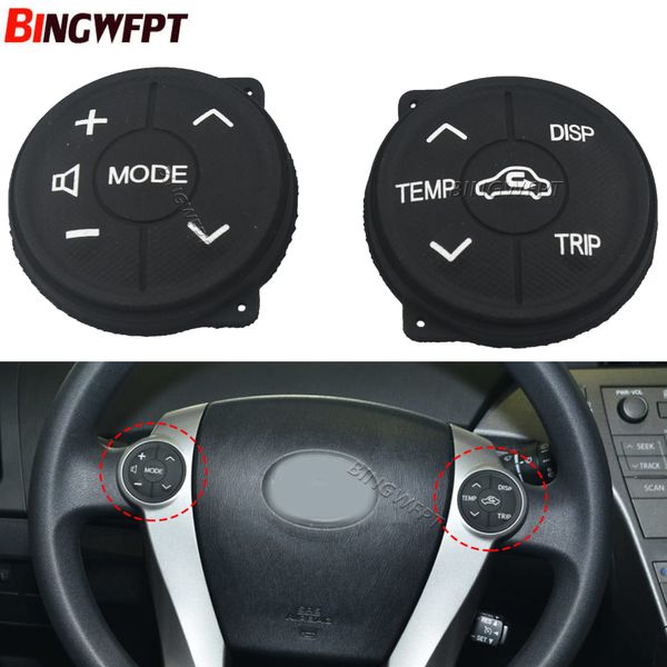 Accesorios de coche, controles de interruptor de volante de goma para 2013 toyota prius v (zvw 40) 2012 2014 Toyota aqua Button