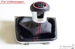 Accessoires de voiture avec bottes en cuir Bouton de levier de vitesses de bâton de vitesse pour VW Golf 7 A7 MK7 VII pour GTI GTD 2013-20185738833