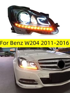 Accessoires de voiture phares pour Benz W204 lampe frontale 20 11-20 16 feux antibrouillard feux de jour DRL H7 LED Bi ampoule xénon C200 C260 phare