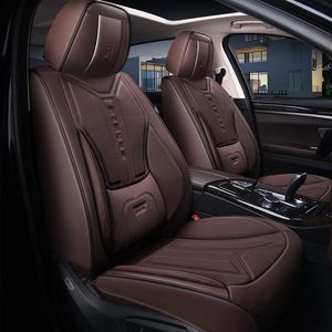 Housse de siège d'accessoire de voiture pour berline SUV Coussin universel en cuir de haute qualité durable comprenant cinq sièges avant et arrière Cove344G