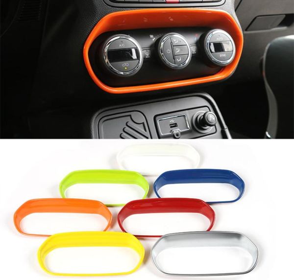 Air acondicionamiento de aire Botón Decoración de la fama de la fama para Jeep Renegade 2015 2016 2017 Accesorios interiores 8858371