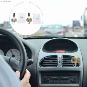 Auto luchtverfrisser 2 stks strass auto geur geur etherische olie diffuser olifant patroon lucht ventilatie clip auto aromatherapie diffuser auto interieur l230523