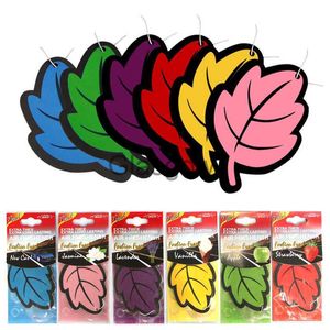 Car Air Freshener 6PCS Car Air Freshener Natural Scented Tea Paper Auto Hanging Vanilla Perfume Fragrance Leaf Shape Car Accessories Interior x0720