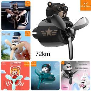 Désodorisant de voiture 72Km désodorisant de voiture ours pilote hélice bouledogue sortie d'air parfum Auto intérieur accessoires ours en peluche diffuseur de parfum 230717