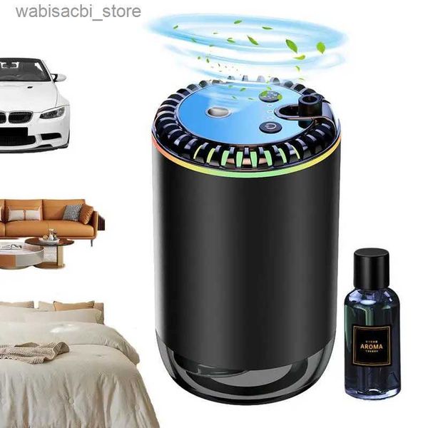 Réructeur d'air de voiture Arôme de voiture Diffuseur 3 Modes Smart Aroma Spray Type-C Charge avec accessoires intérieurs de voiture légers réglables pour L49