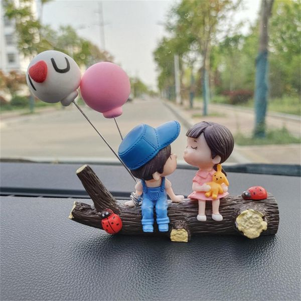 Voiture Désodorisant Décoration De Voiture Clip De Sortie D'air De Voiture Dessin Animé Mignon Couples Action Figure Ballon Ornement Auto Intérieur Tableau De Bord De Voiture Accessoires 230605