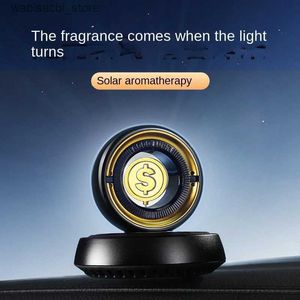Auto luchtverfrisser auto zonne-roterende gouden munt aroma ornamenten auto parfum centrum console high-end langdurige eau parfum in auto l49