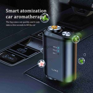 Auto Luchtverfrisser Elektrisch Auto Air Diffuser Aroma Auto Ontluchter Luchtbevochtiger Geur Auto Luchtverfrisser Hout Mist Graan Olie Parfum Air Aromathera x0720