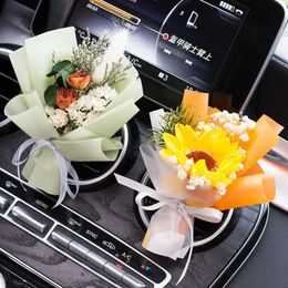 Désodorisant de voiture fleur éternelle Clip de parfum automatique sortie d'air séchée diffuseur d'odeur d'aromathérapie décoratif 240307
