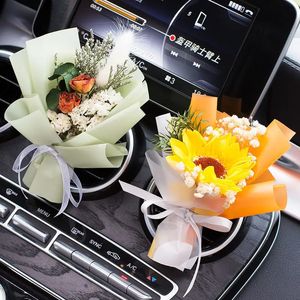 Auto Luchtverfrisser Eeuwige bloem Auto Parfum Clip gedroogde AirVent Outlet Aromatherapie Geur Diffuser Decoratieve 240307